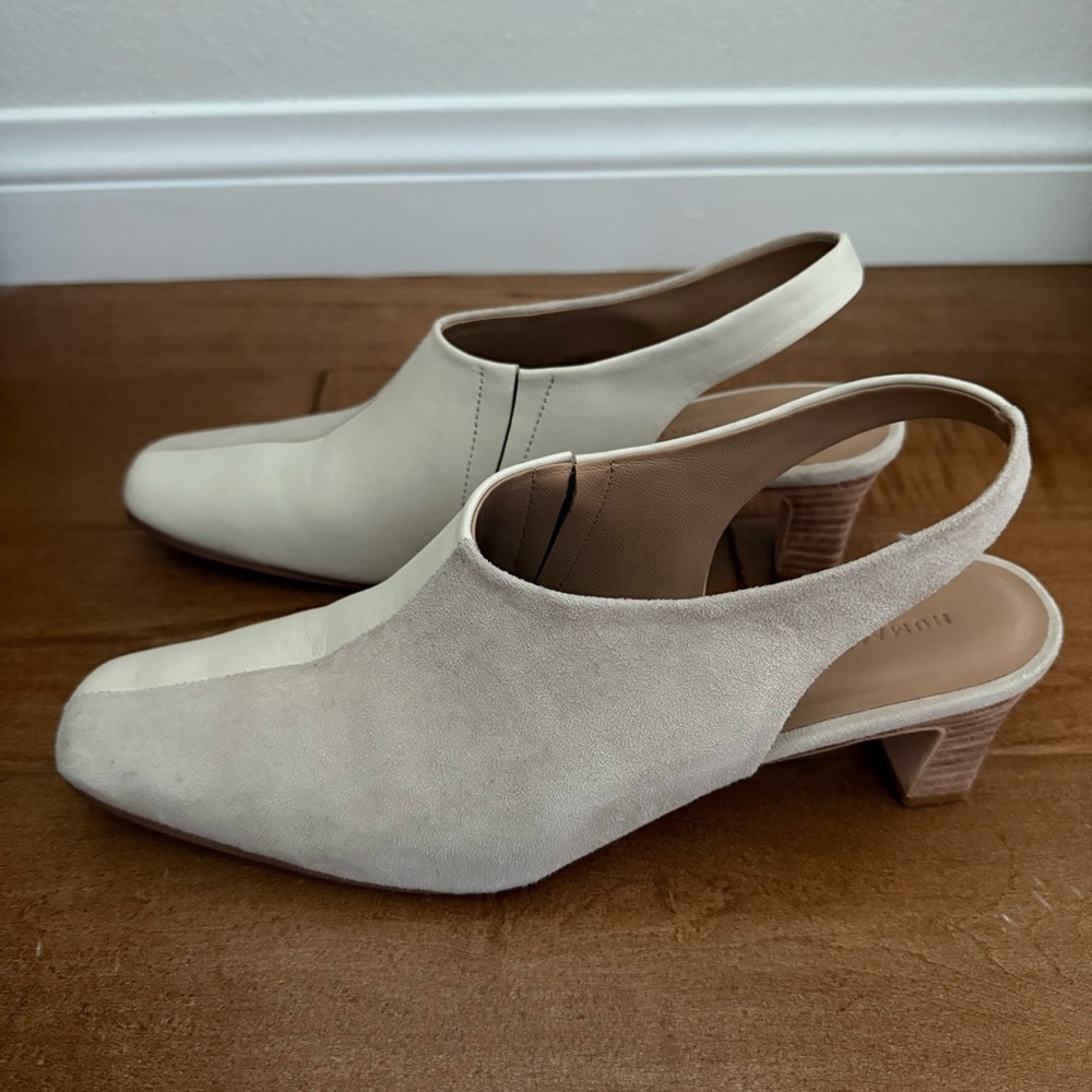 Huma Blanco Rita Split-Tone Slingback Kitten Heel… - image 6